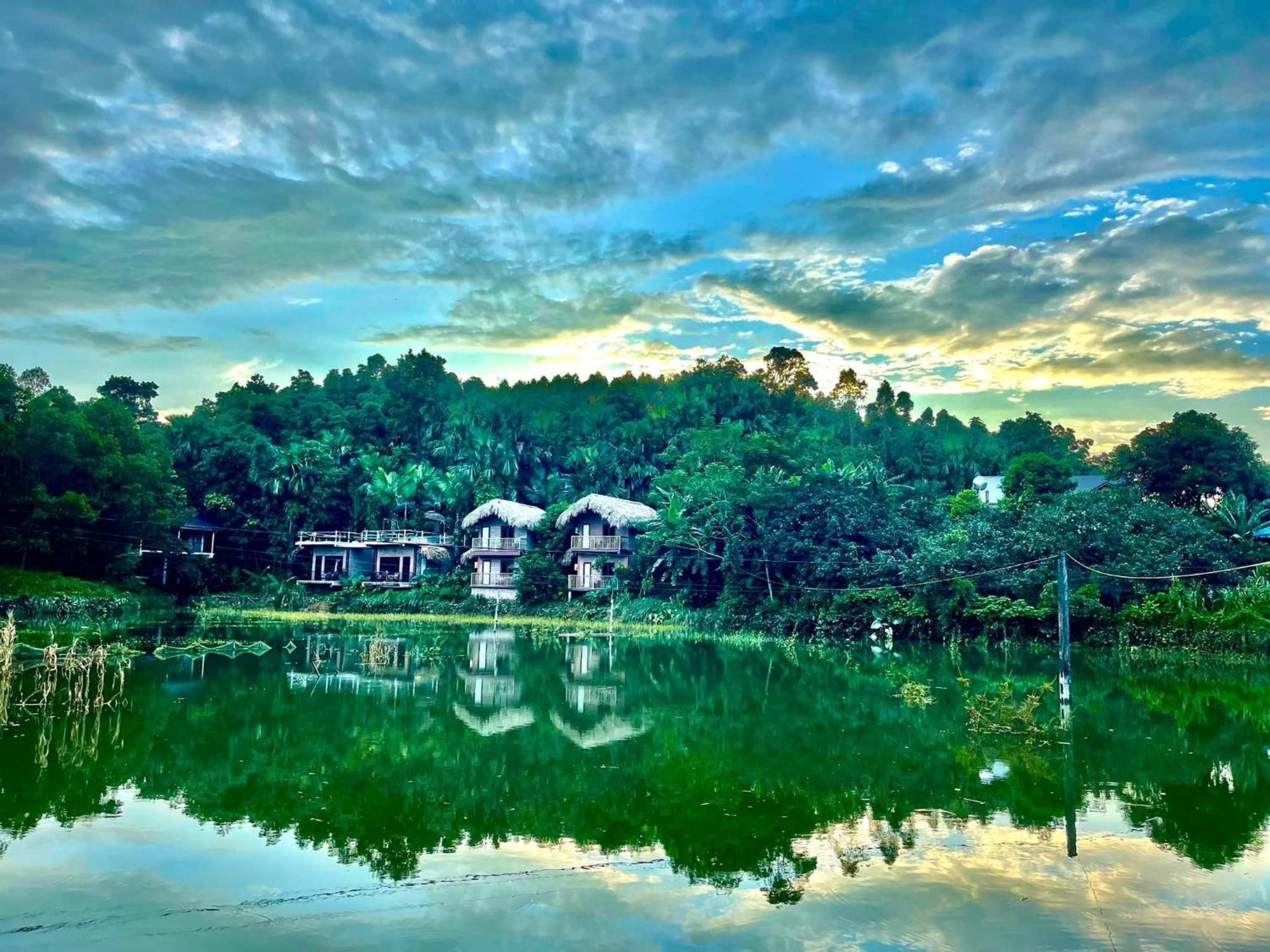 Vu Linh Palm House Homestay - Bungalow イエンバイ エクステリア 写真