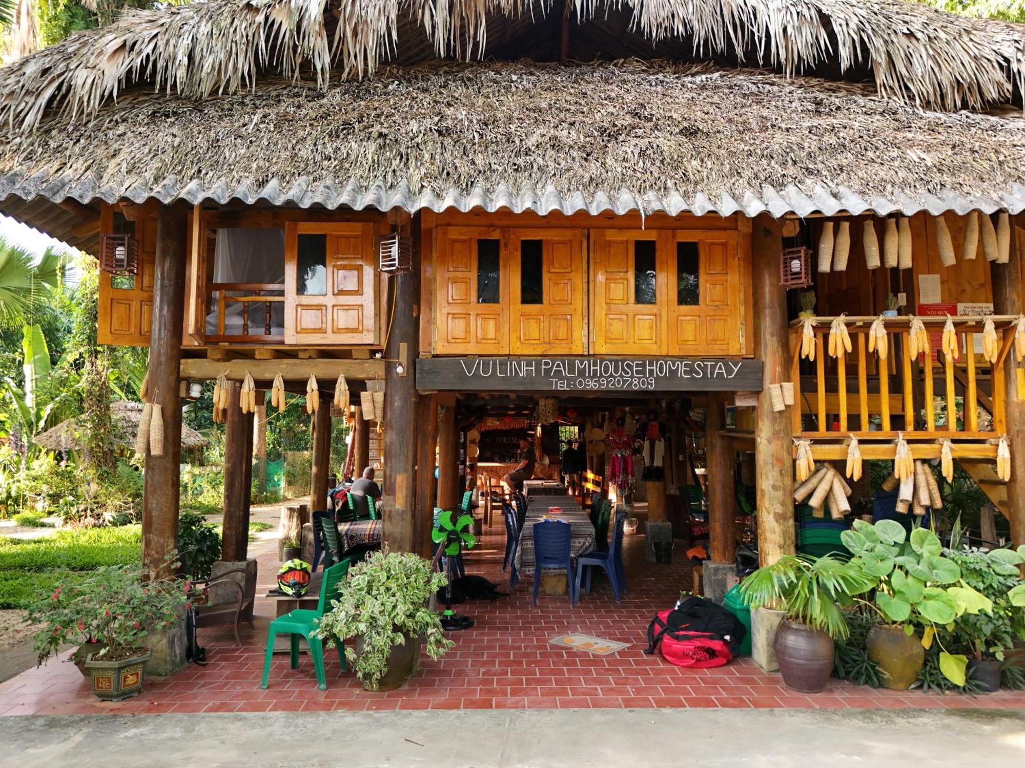 Vu Linh Palm House Homestay - Bungalow イエンバイ エクステリア 写真