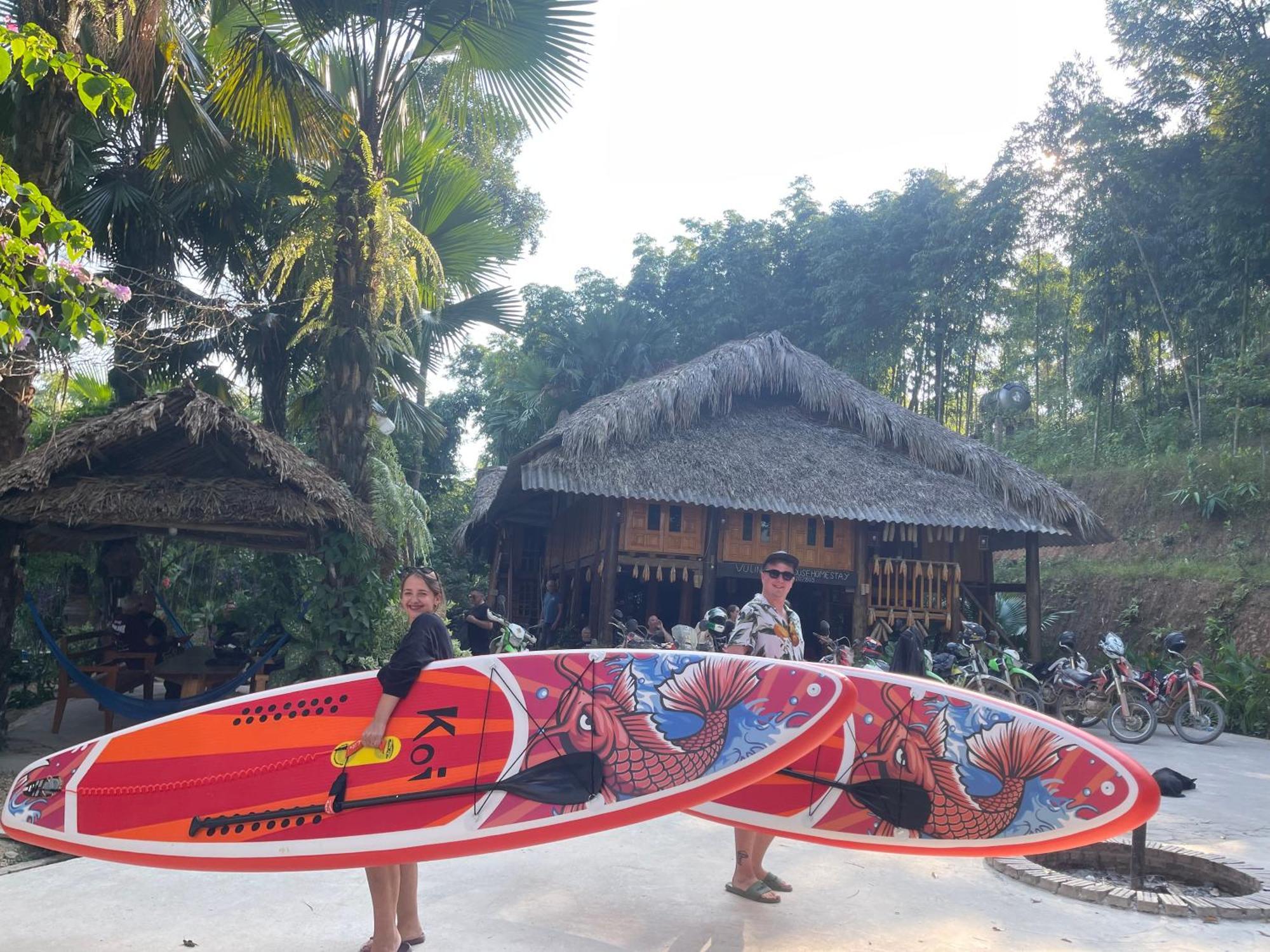 Vu Linh Palm House Homestay - Bungalow イエンバイ エクステリア 写真