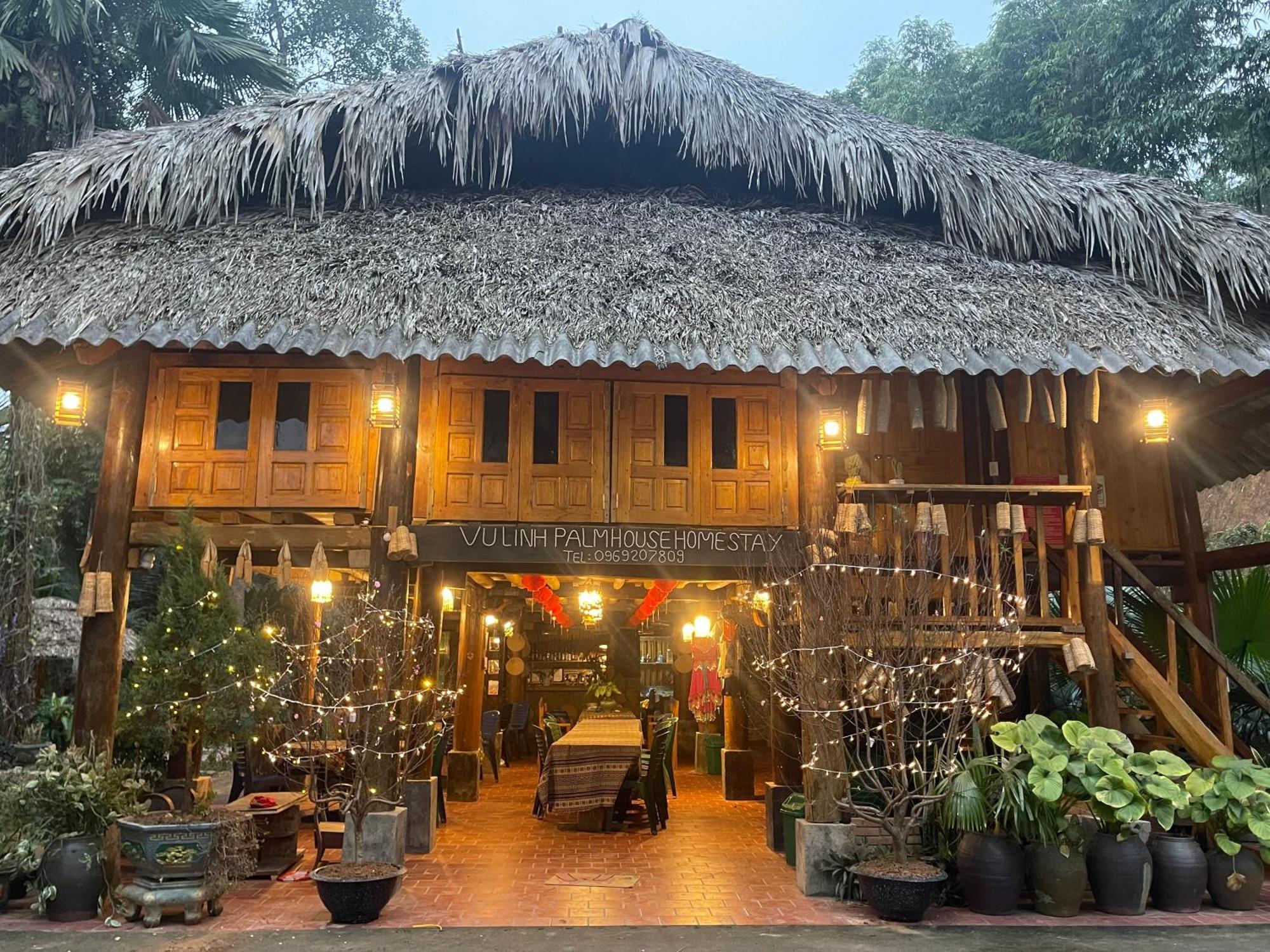 Vu Linh Palm House Homestay - Bungalow イエンバイ エクステリア 写真